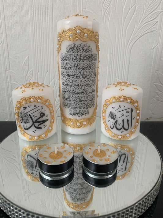 Islamic Candles Gold